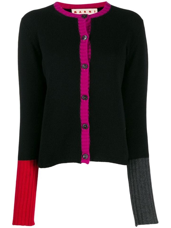 Marni Cashmere Trimmed Cardigan - Black
