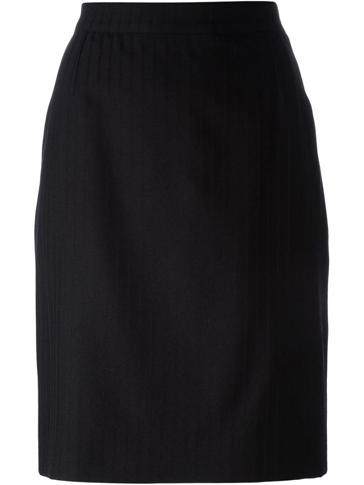 Yves Saint Laurent Vintage Striped Pencil Skirt