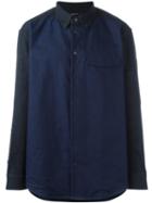Qasimi 'bellona' Shirt, Men's, Size: 16 1/2, Blue, Cotton/lyocell/wool