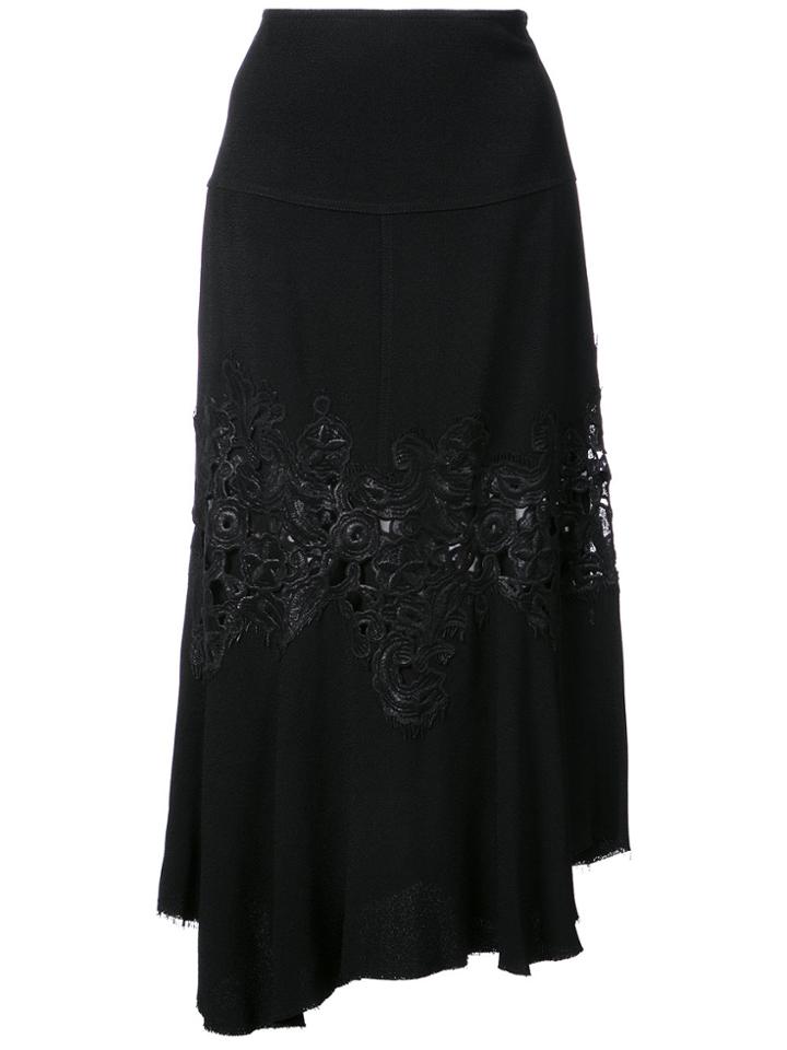 Derek Lam Midi Skirt With Lace Detail - Blue