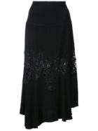Derek Lam Midi Skirt With Lace Detail - Blue