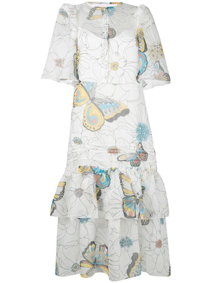 See By Chloé Printed Panel Dress - White