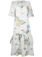 See By Chloé Printed Panel Dress - White