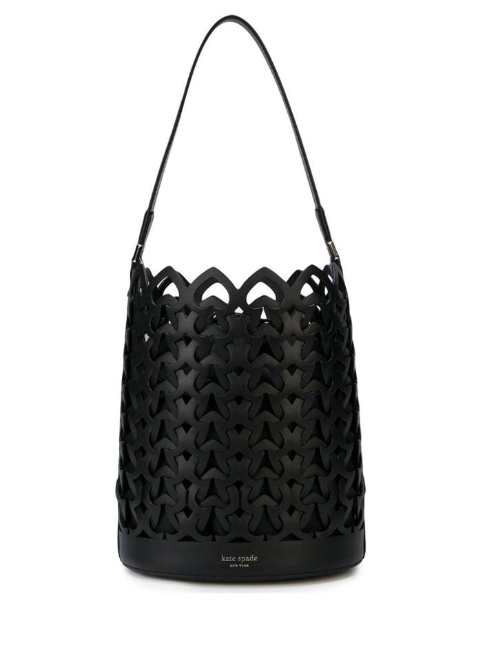 Kate Spade Woven Heart Bucket Bag - Black