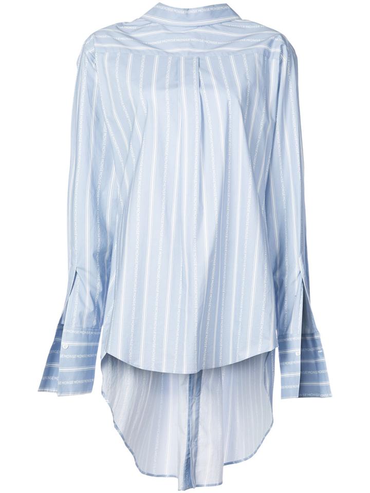 Monse Striped Reversed Shirt - Blue