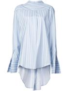 Monse Striped Reversed Shirt - Blue