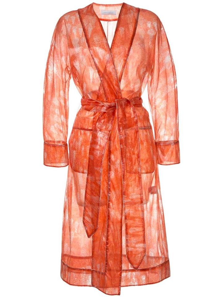 Marina Moscone Sheer Jacket - Orange