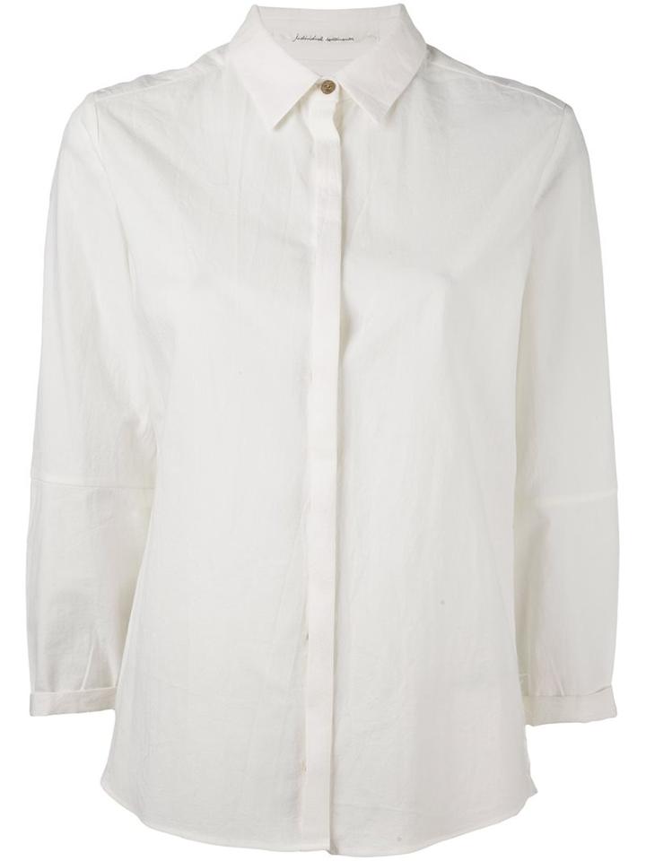 Individual Sentiments Concealed Fastening Shirt