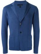 Lardini Woven Single Breasted Blazer, Men's, Size: 52, Blue, Wool