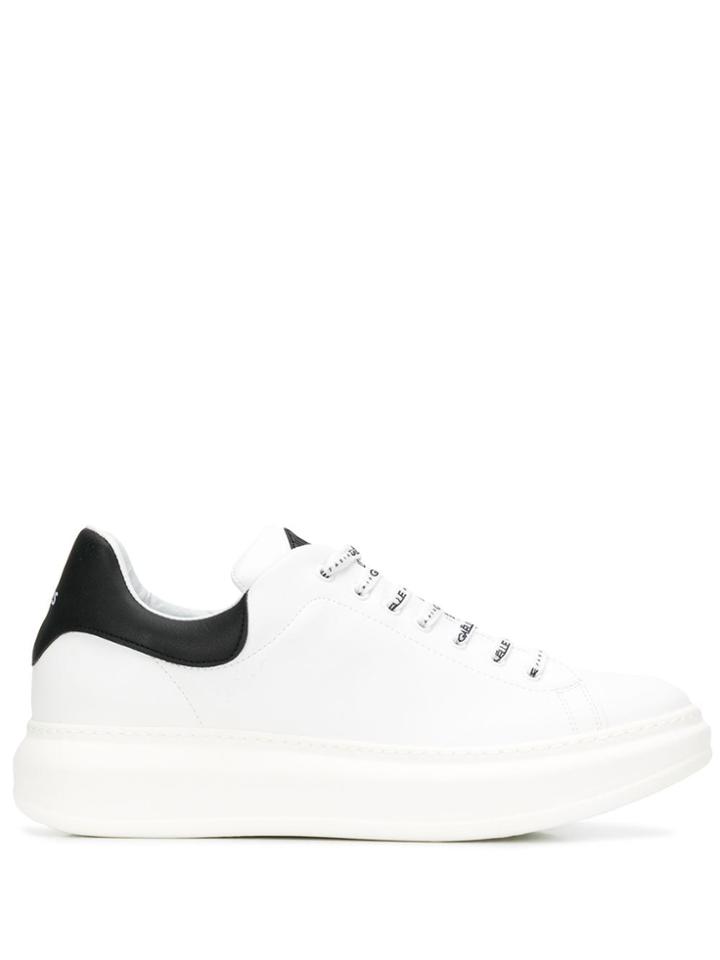 Gaelle Bonheur Branded Laces Sneakers - White