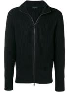 Ann Demeulemeester Rib Knit Zipped Sweatshirt - Black