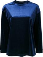 Cityshop Velour Top, Women's, Blue, Polyester/polyurethane