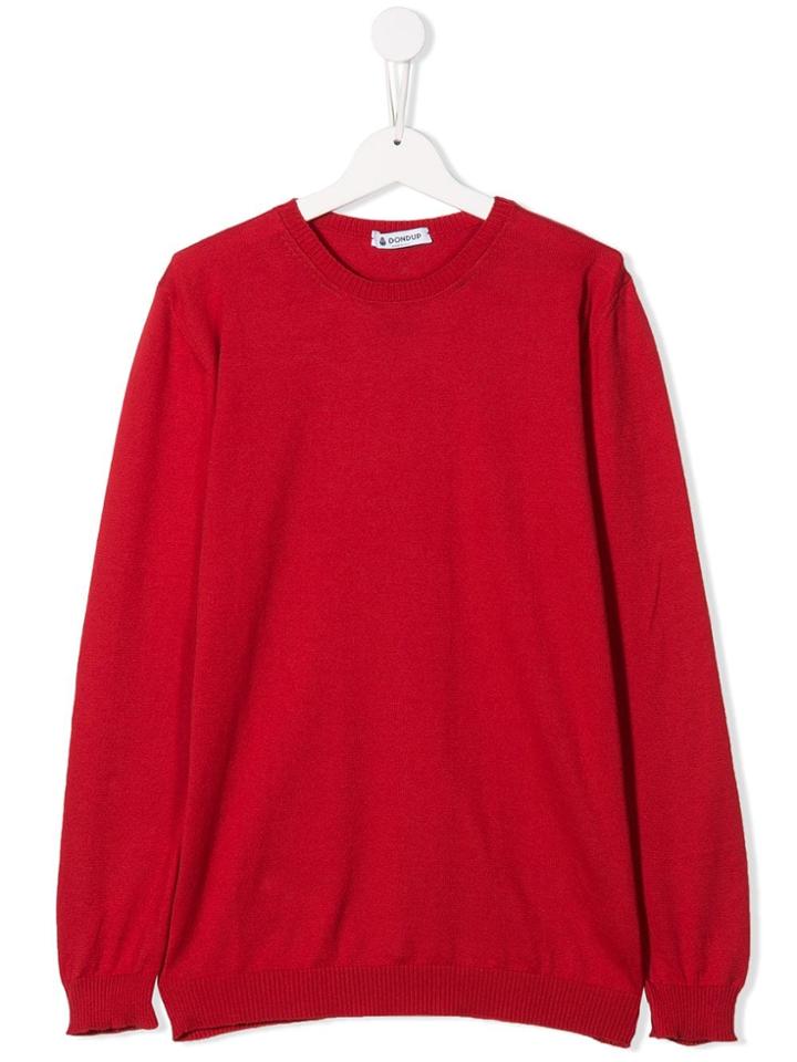 Dondup Kids Knit Crew Neck Jumper - Red