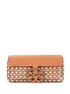 Tory Burch Maxi Logo Clutch Bag - Brown