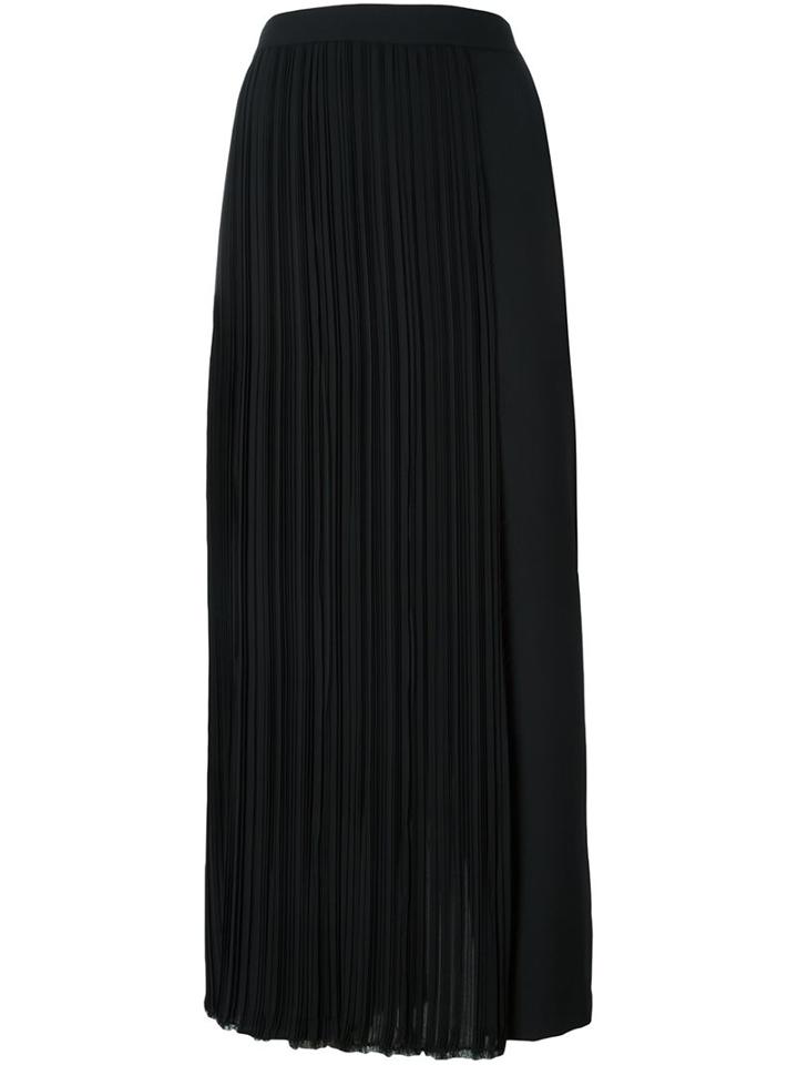 Erika Cavallini - Overlay 'juniper' Trousers - Women - Polyester/virgin Wool/spandex/elastane - 40, Black, Polyester/virgin Wool/spandex/elastane