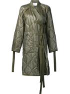 3.1 Phillip Lim Quilted Coat, Women's, Size: Medium, Green, Polyamide