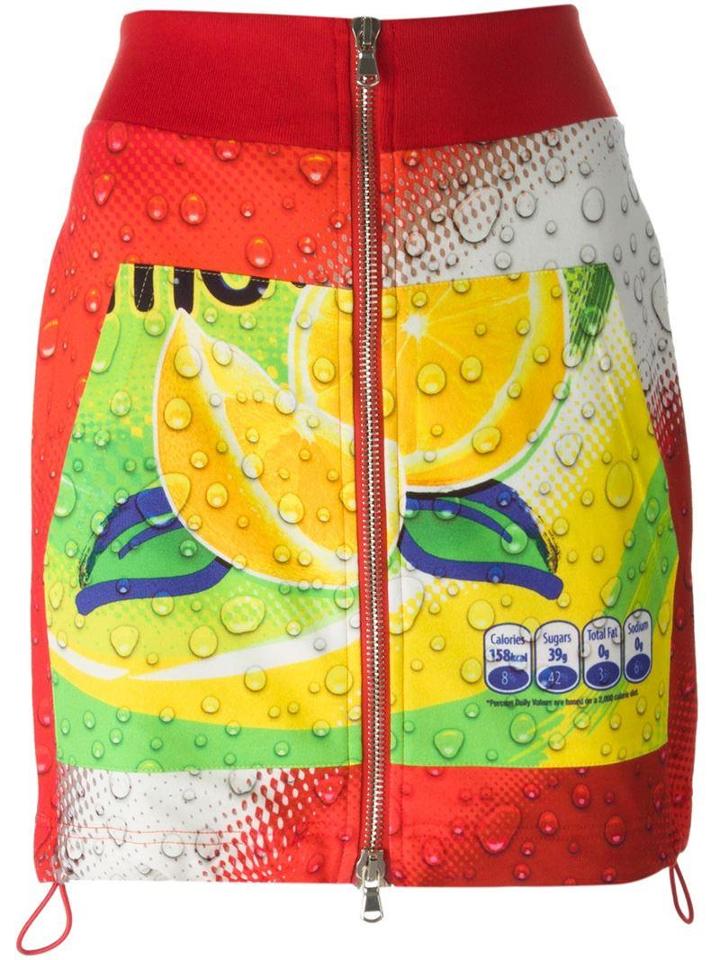 Moschino 'grape Soda' Print Mini Skirt