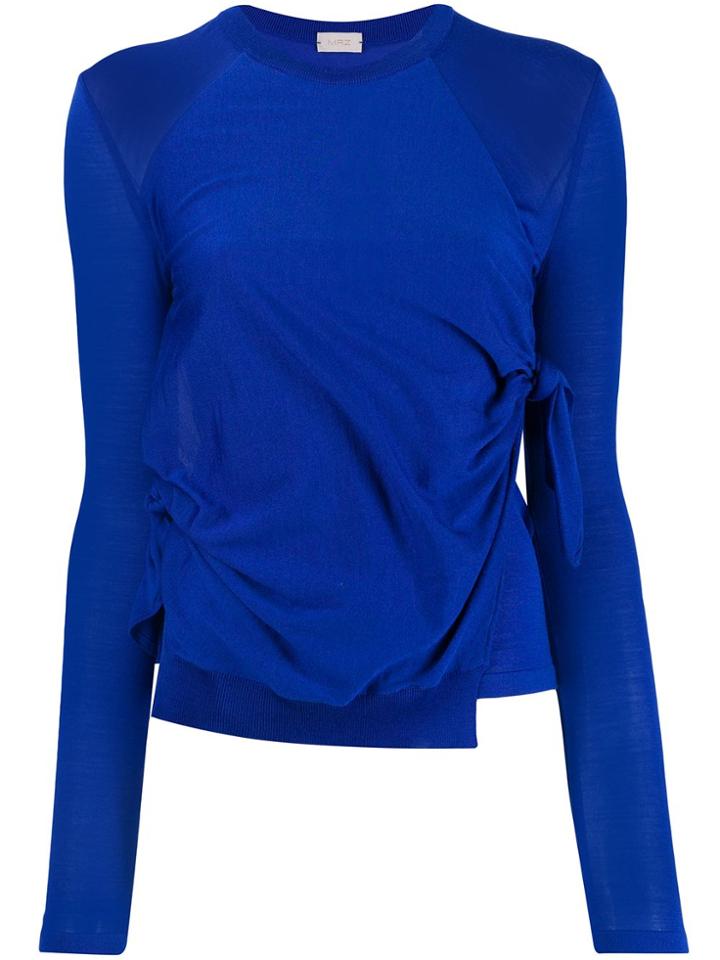 Mrz Wrap-detail Sweater - Blue