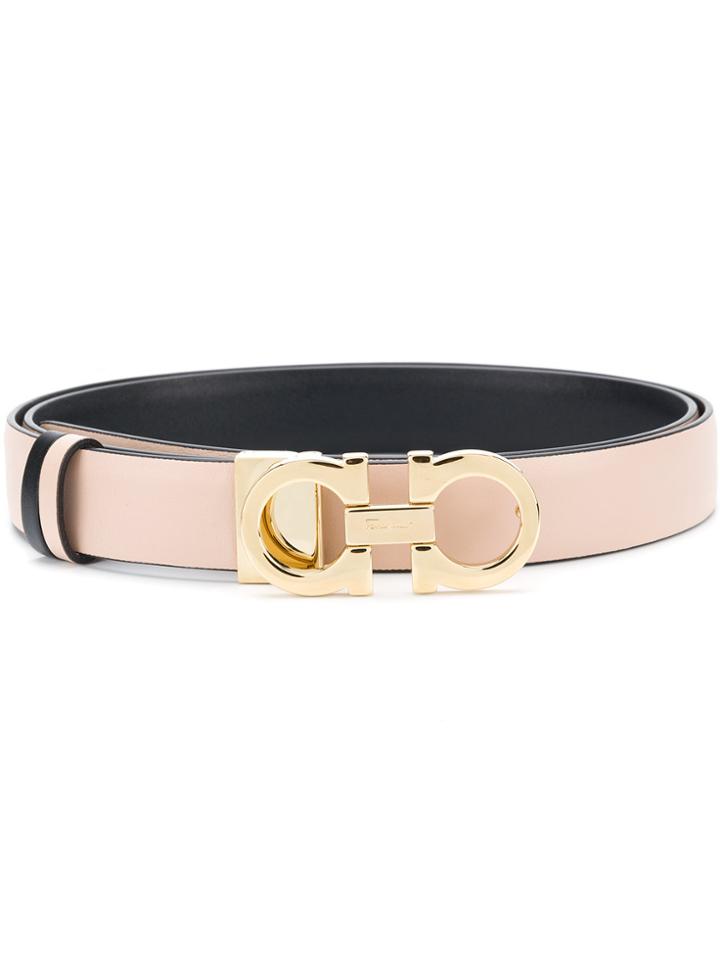 Salvatore Ferragamo Gancini Belt - Nude & Neutrals