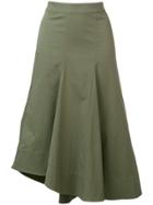 Brunello Cucinelli Asymmetric Flared Skirt - Green
