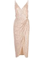Jonathan Simkhai Sequin Wrap Dress - Pink