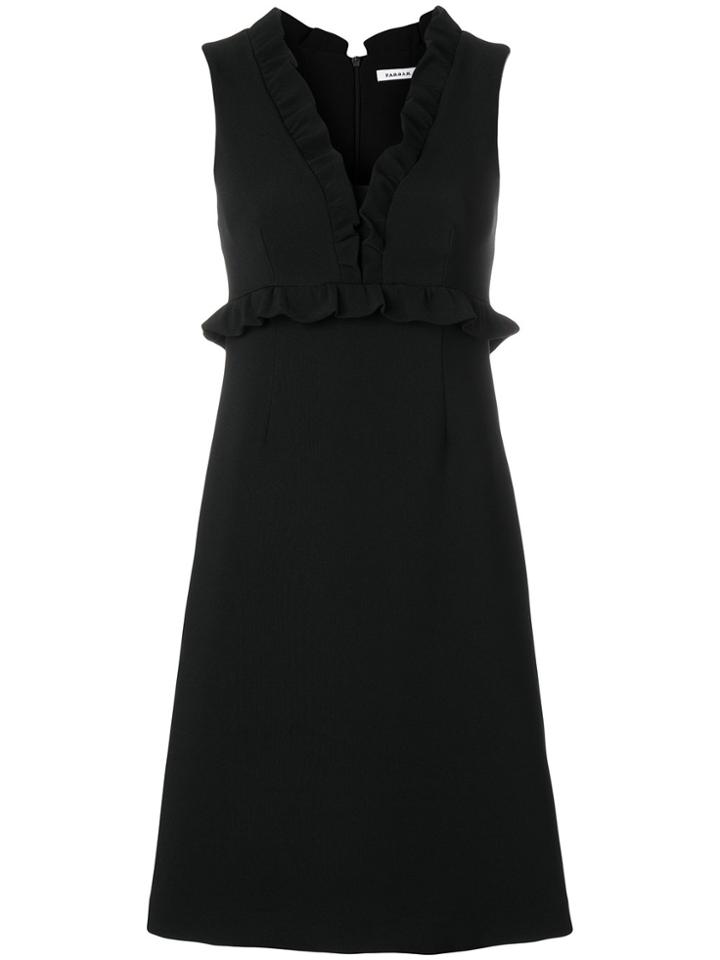 P.a.r.o.s.h. Ruffle Trim Crepe Dress - Black