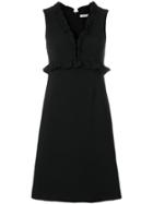 P.a.r.o.s.h. Ruffle Trim Crepe Dress - Black