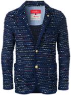 Coohem Knitted Tweed Jacket, Size: 48, Blue, Cotton/linen/flax/acrylic/rayon