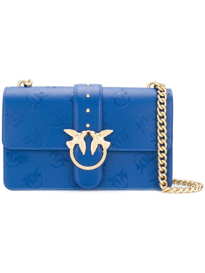 Pinko Bird Lock Shoulder Bag - Blue