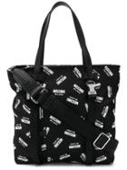 Moschino Logo Shopping Tote Bag - Black