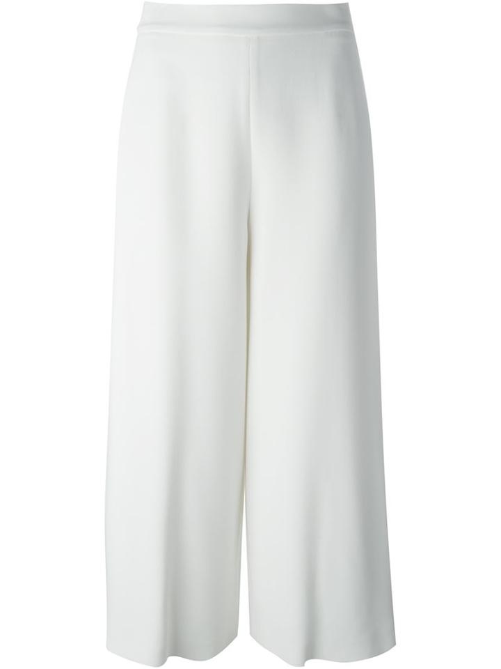 Proenza Schouler Classic Palazzo Pants, Women's, Size: 6, White, Viscose/cotton/silk