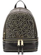 Michael Kors Floral Studded Backpack - Black
