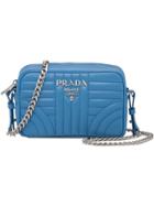Prada Prada Diagramme Leather Cross-body Bag - Blue