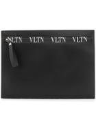 Valentino Valentino Garavani Logo-print Clutch Bag - Black