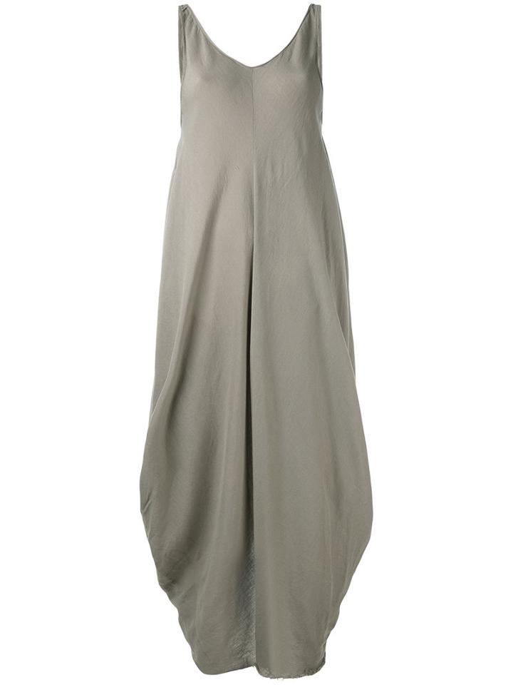 Poème Bohémien - Draped Dress - Women - Cotton/modal - 38, Grey, Cotton/modal