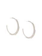 Charlotte Valkeniers Script Hoop Earrings - Metallic