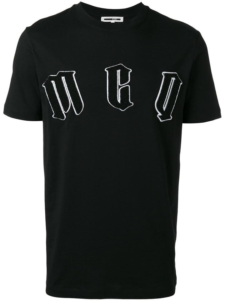 Mcq Alexander Mcqueen Logo Patch T-shirt, Men's, Size: Small, Black, Cotton