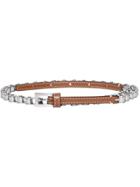 Burberry Leather And Bicycle Chain Belt - Brown