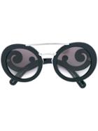 Prada Eyewear - Baroque Frame Sunglasses - Women - Acetate/metal - One Size, Black, Acetate/metal