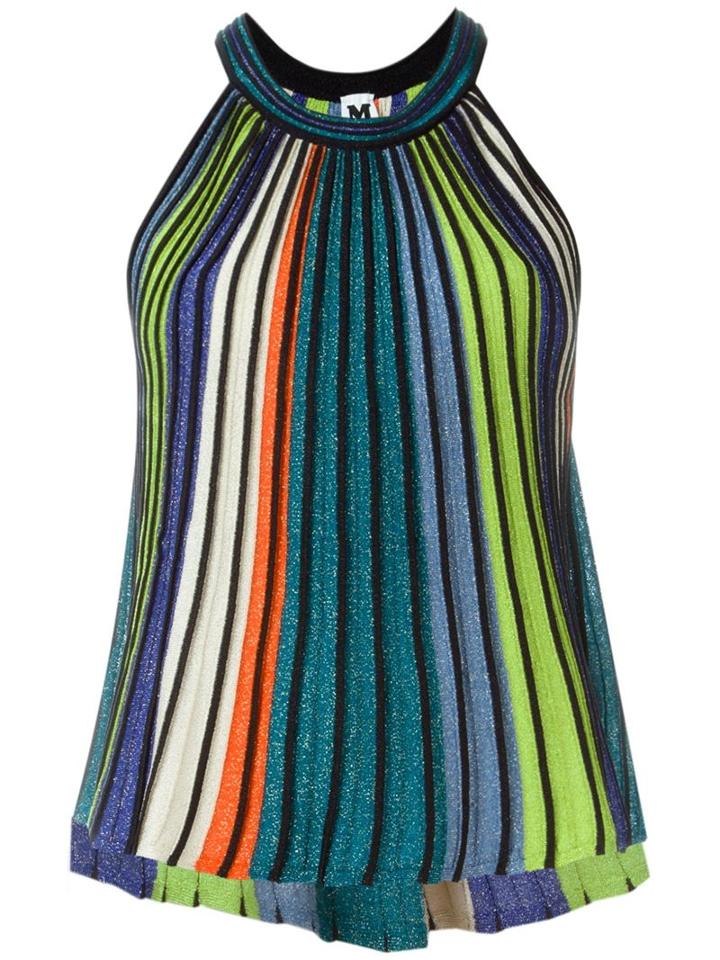 M Missoni Striped Halter-neck Tank
