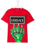 Young Versace Logo Print T-shirt - Red