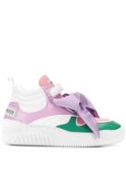 Emilio Pucci Colourblock Scarf-embellished Sneakers - Pink