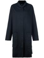Rundholz Single Breasted Midi Coat, Women's, Size: Medium, Black, Cotton/spandex/elastane