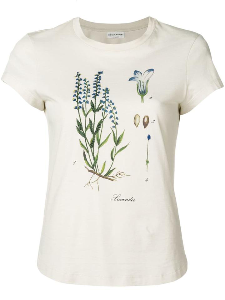 Sonia Rykiel Botanical Print T-shirt - Neutrals