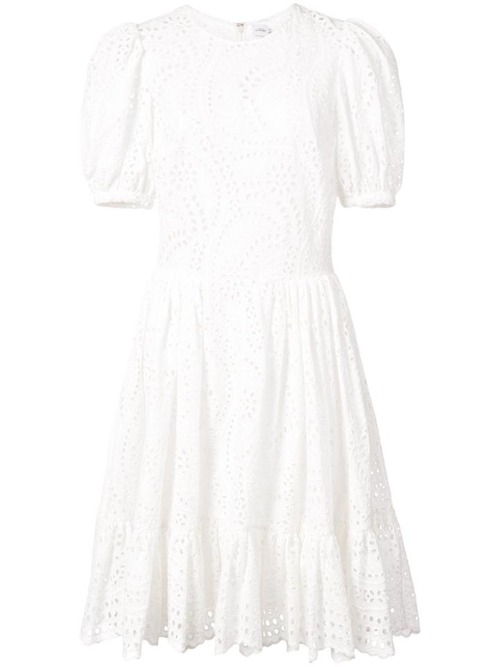 Jill Stuart Vika Perforated Dress - White