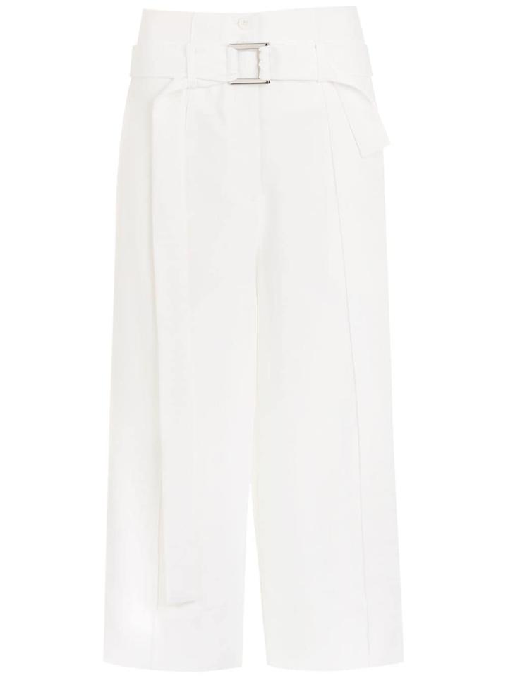 Gloria Coelho Belted Cropped Pants - White
