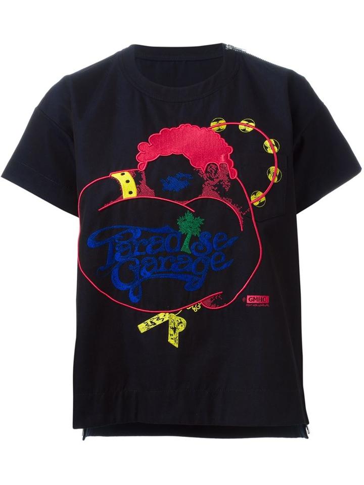 Sacai Paradise Garage T-shirt, Women's, Size: 3, Blue, Cotton/rayon