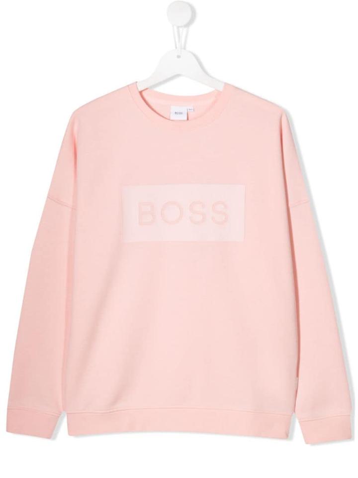 Boss Kids Teen Graphic Sweatshirt - Pink