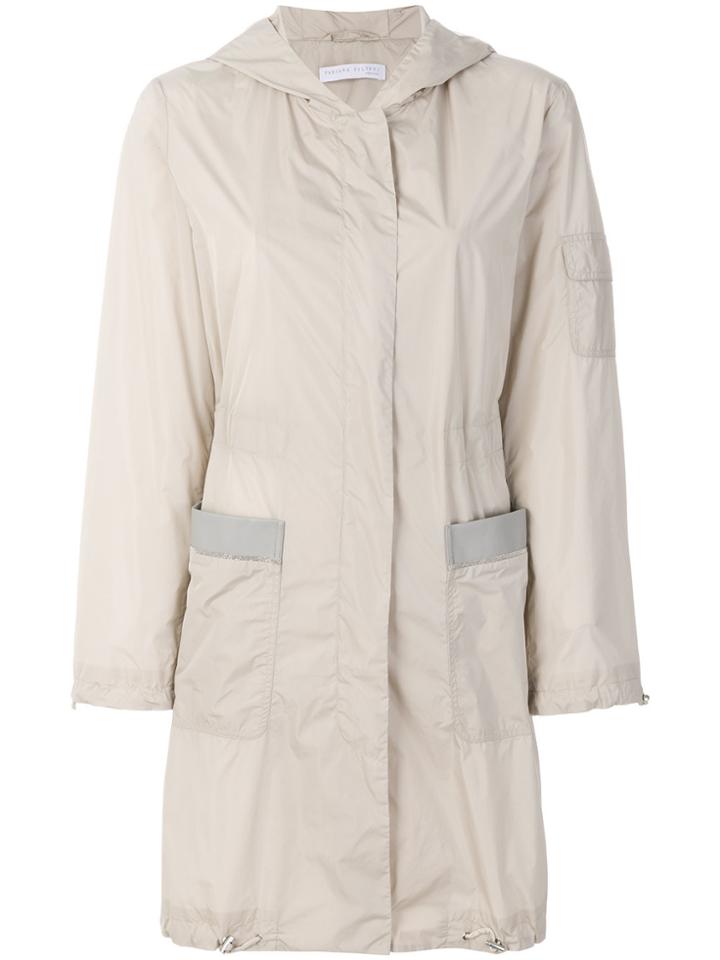Fabiana Filippi Hooded Trench Coat - Nude & Neutrals