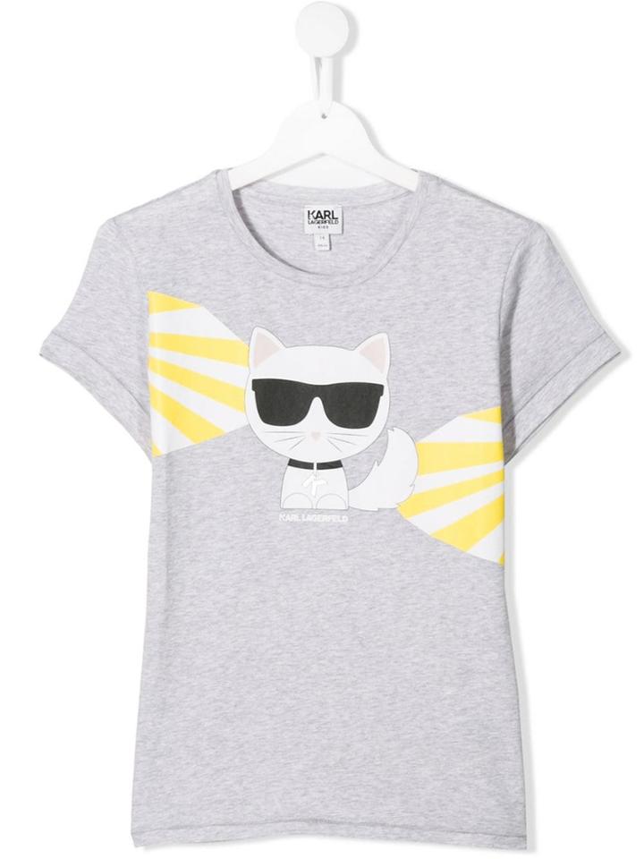 Karl Lagerfeld Kids Teen Cat T-shirt - Grey